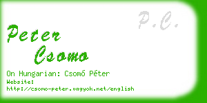 peter csomo business card